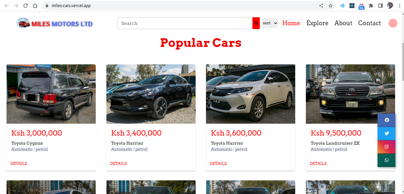 Ecommerce car store